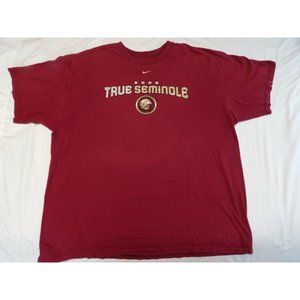 Nike 2009 Team Florida State True Seminole Red Size XXL FSU T Shirt Football